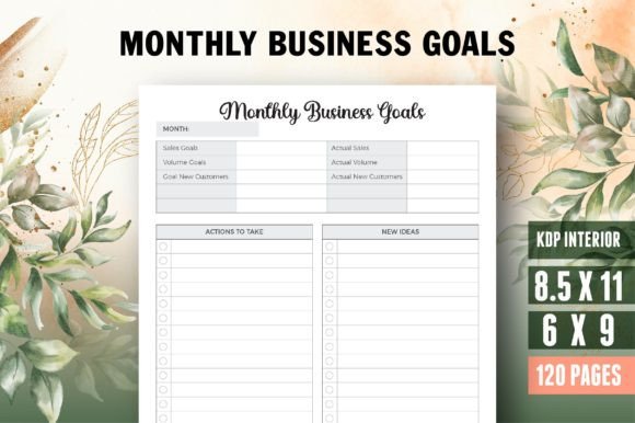 Download Monthly Business Goals Tracker for Kdp - Premium Resources