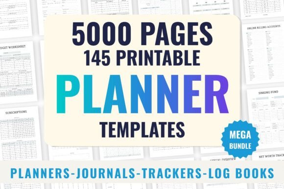 Download 145 Mega KDP Planners Bundle - Planners Collection